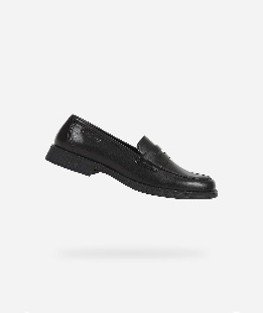 GEOX Kids' Agata Slip on Leather Loafers
