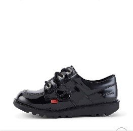 Kickers Kick Lo Core Unisex Kids Leather Shoes Patent