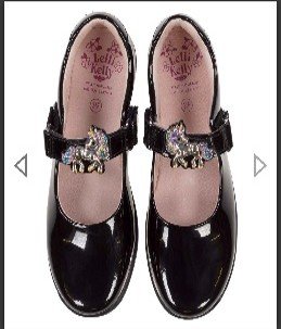 Lelli Kelly Unicorn Black Patent Shoe